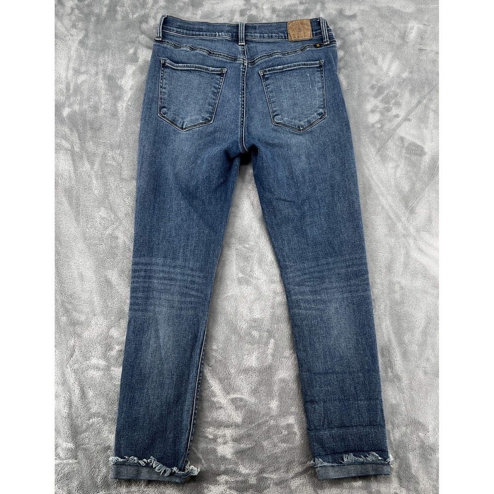 Lucky Brand Brooke Legging Jeans Women 8/29 Blue Skinny Distressed Raw Hem - Picture 2 of 11